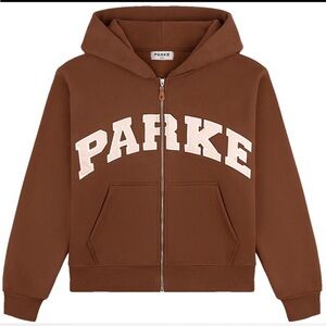NWT Parke Mocha / Rose Zip Hoodie